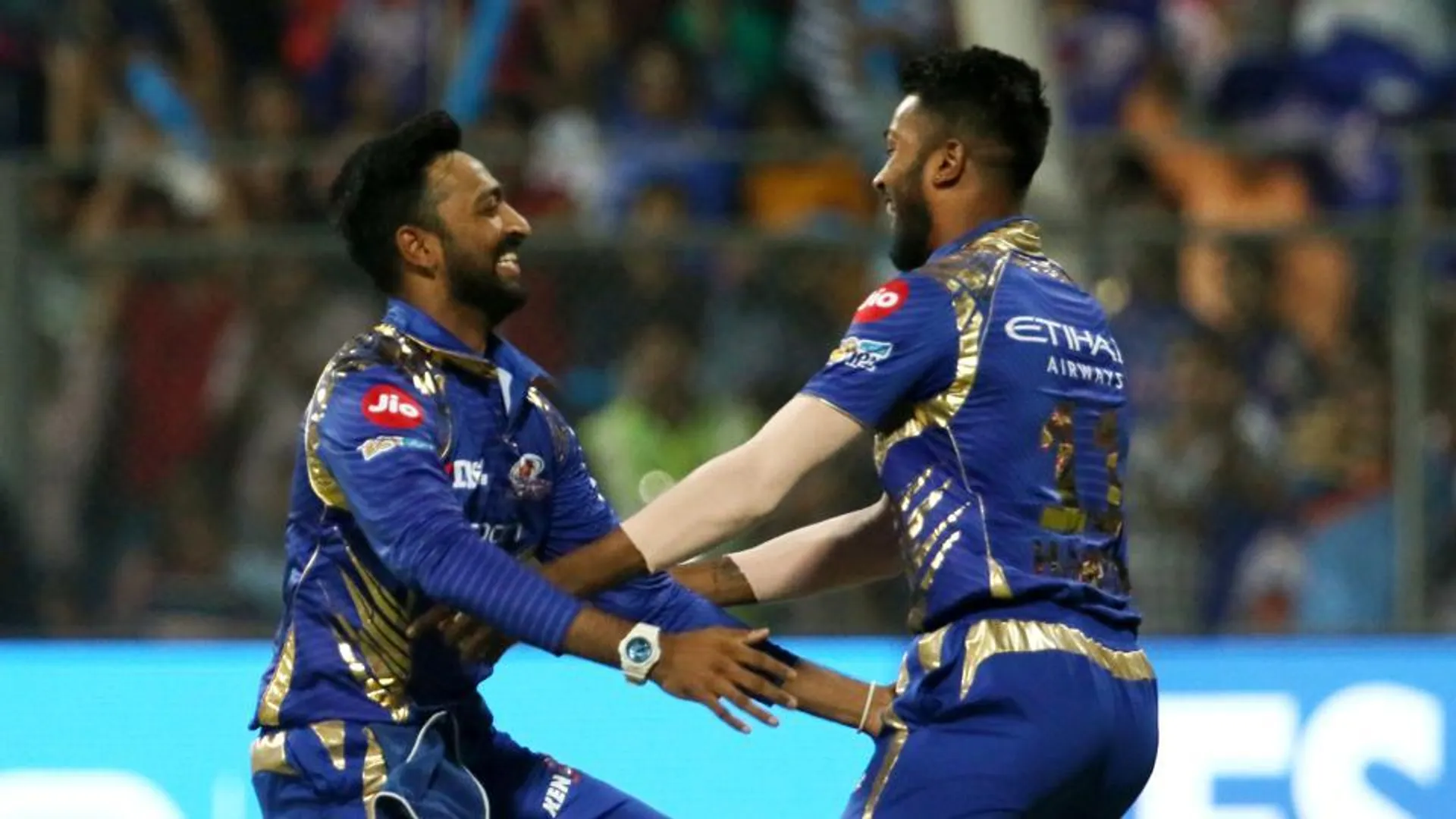 Pandya brothers celebrating
